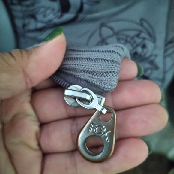 FOX ZIP UP JACKET WITH ZIPPERED POCKETS & REMOVABLE FUR HOOD IN WOMENS XL HTF - Picture 9 of 12